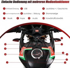 COSTWAY® Motorrad Aprilia mit Musik  Scheinwerfer Мотоцикл Aprilia с музыкальными фарами