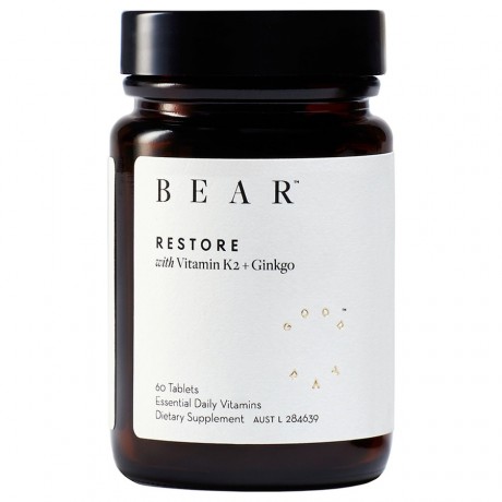 Bear Vitamin K2 & Ginkgo Гинкго Nahrungserganzungsmittel RESTORE, 60 шт.