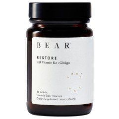 Bear Vitamin K2 &amp; Ginkgo Гинкго Nahrungserganzungsmittel RESTORE, 60 шт.
