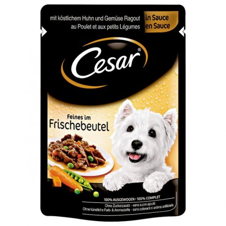 Cesar feines im Frischebeutel mit kostlichem Huhn и Gemuse Ragout in Sauce 100 г