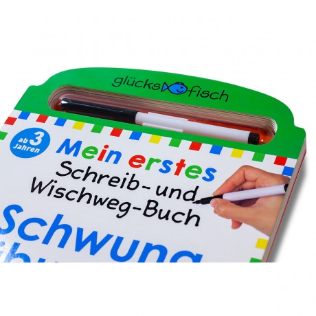 Sauerlander Verlag Glucksfisch: Mein erstes Schreib-und Wegwisch-Buch: Schwungubungen Глюксфиш: Моя первая книга