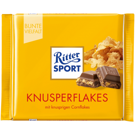 Ritter Sport Knusper-Flakes Шоколад с кукурузными хлопьями 100г