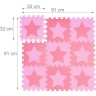 relaxdays 18 x Puzzlematte Sterne rosa-pink 18 x коврик-пазл звезды розово-розовые
