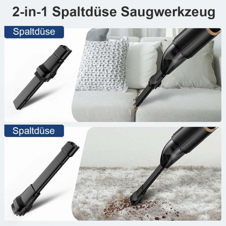 MOUTEN MOUTEN Akku-Handstaubsauger Extrem leiser, leistungsstarker kleiner Hand-Mini-Staubsauger, Geeignet fur Autos, Wohnungen und Buros Schwarz Беспроводной ручной пылесос MOUTEN Чрезвычайно тихий, мощный небольшой ручной мини-пылесос, подходящий для ав