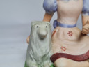 Статуэтка девочки с собакой Capodimonte, 11 x 9 см, Италия, 1960-70гг.