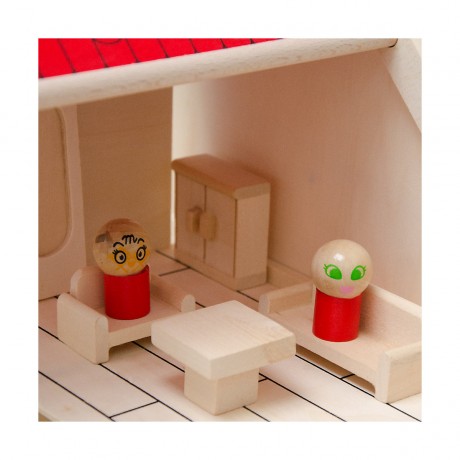 eyepower Puppenhaus aus Holz Koala mit 4 Figuren und Mobel Кукольный домик из дерева Коала с 4 фигурками и мебелью