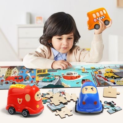 TOPBRIGHT Holzpuzzle Polizei mit Fahrzeug zum Aufbewahren Деревянный пазл для хранения полицейской машины