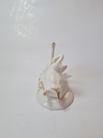 Capodimonte Фарфоровая фигурка "Пара лебедей", 11смx15см, Италия, 1960-1970гг.