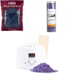 UNIQ Wachswarmer mit Wachsperlen 500g fur Haarentfernung  Воск-грелка с восковыми жемчужинами 500г для депиляции