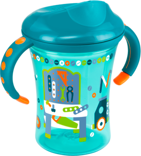 Nuk Чашка для обучения пить Easy Learning Cup Trainer "Werkbank" Petrol, 250 ml, 1 шт