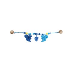 SindiBaba® Kinderwagenkette Eichhornchen NUTTY gehakelt mit Rassel Белочка-цепочка для коляски NUTTY связана крючком с погремушкой