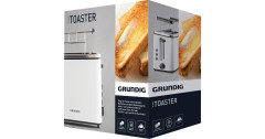 Grundig Grundig Toaster TA 5860 weiss/schwarz, 800 Watt, fur 2 Scheiben Toast  weiss/schwarz Тостер Grundig TA 5860 белый/черный, 800 Вт, на 2 ломтика тостов