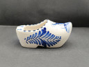 Статуэтка винтажная Delft Blue "Башмачок с мельницей", ручная роспись, фарфор, 14 х 7 см, Голландия, 1960-70гг.