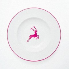 Gmundner Keramik Gmundner Keramik Bordeauxroter Hirsch Pastateller Gourmet d: 29 cm / h: 4,5 cm Gmundner Ceramics Bordeaux Тарелка для пасты Red Deer Gourmet d: 29 см / высота: 4,5 см