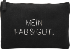 Soapland Schminktasche Женская косметичка mit Schriftzug &quot;Mein Hab&amp;Gut&quot;, schwarz, 1 шт.