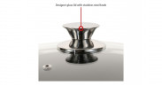 Cerafit Cerafit Plasma Topf O 20cm schwarz/edelstahl, mit Design-Glasdeckel  schwarz/edelstahl Cerafit Plasma Pot O 20см черный/нержавеющая сталь, с дизайнерской стеклянной крышкой