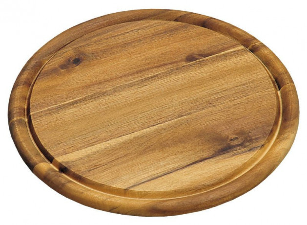 Homeware Homeware Vesperteller m. Saftrille D.25 braun Тарелка закусочная для дома с желобком для сока D.25