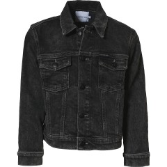 CALVIN KLEIN JEANS Jeansjacke mit Ruckenprint fur Jungen Джинсовая куртка с принтом на спине для мальчиков