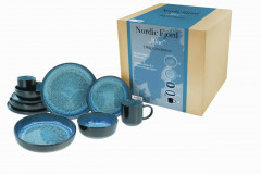 Creatable Creatable Kombiservice 10-tlg. Blue NORDIC FJORD blau Создаваемый комбинированный сервиз 10 шт. Синий НОРДИК ФЬОРД