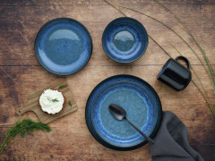 Creatable Creatable Kombiservice 10-tlg. Blue NORDIC FJORD blau Создаваемый комбинированный сервиз 10 шт. Синий НОРДИК ФЬОРД
