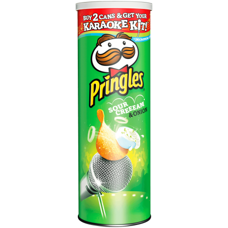 Pringles (Принглс) Sour Cream & Onion Чипсы со вкусом сметаны и лука 190г