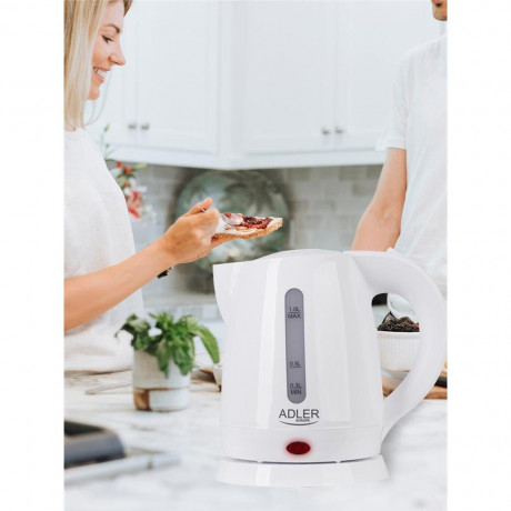 Adler Adler Wasserkocher AD 1272, 1600 W, Mini-Wasserkocher Weiss 1 Liter 1600 Reisewasserkocher  Чайник Adler AD 1272, 1600 Вт, мини-чайник белый 1 литр 1600 дорожный чайник