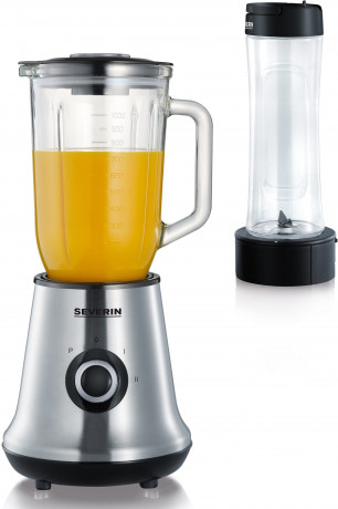 Severin Severin Standmixer Mix  Go SM 3737, 500 W, 1 Liter, inkl. Smoothie-Maker und abnehmbaren Mixbehalter  Настольный миксер Severin Mix Go SM 3737, 500 Вт, 1 литр, в комплект входит смузи-генератор и съемный контейнер для смешивания.