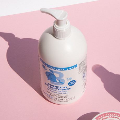 SAPONE DI UN TEMPO Zartes Babybad Reisbluten Aloe Vera, Kamille, Malve Нежная детская ванночка Цветы риса алоэ вера, ромашка, мальва