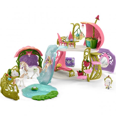 Schleich Schleich bayala 42445 Glitzerndes Blutenhaus mit Einhornern Schleich bayala 42445 сверкающий цветочный домик с единорогами