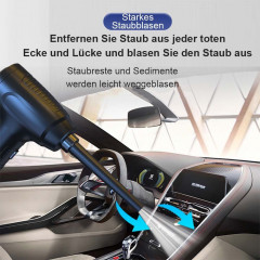MOUTEN MOUTEN Akku-Handstaubsauger Kabelloser, wiederaufladbarer tragbarer Handstaubsauger mit 9000 PA, Schnelles Laden: Kabellos, 3,5 Stunden Ladezeit, 18–30 Minuten Laufzeit. Schwarz Беспроводной ручной пылесос MOUTEN Беспроводной перезаряжаемый портати