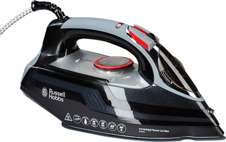 RUSSELL HOBBS RUSSELL HOBBS Dampfbugeleisen »Power Steam Ultra« 20630-56, 3100 W, leichtgleitende Keramiksohle  Паровой утюг RUSSELL HOBBS »Power Steam Ultra« 20630-56, 3100 Вт, легко скользящая керамическая подошва