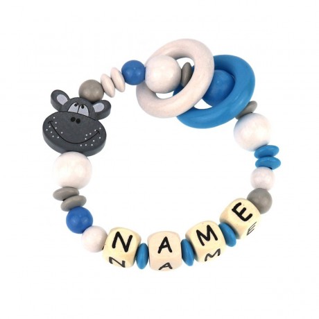 elefantasie Greifling Hippo personalisiert mit Namen Игрушка для захвата бегемота