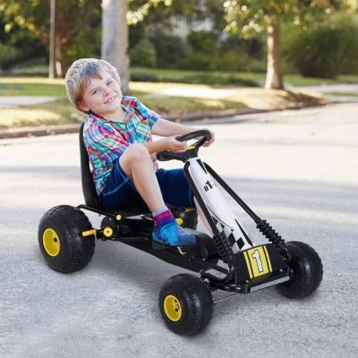 HOMCOM Go Kart mit Handbremse Карт с ручным тормозом