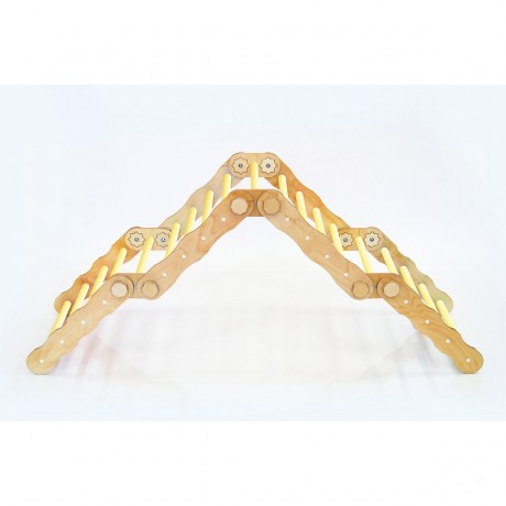 Woodwork for Kids 9 in 1 wandelbares Kletterdreieck mit Rutsch- und Kletterbrett nach Pikler Art Трансформируемый треугольник для скалолазания 9 в 1 с горкой и доской для скалолазания в стиле Пиклер