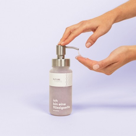 FUTURE STORIES Starterset Flussigseife Pulver Lavendel & Bergamotte inkl. Pumpspender Стартовый набор жидкого мыла лаванда и бергамот, включая дозатор-помпу