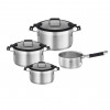 R\u00f6sle R\u00f6sle Topfset 4-tlg. SILENCE PRO schwarz/ silber Набор кастрюль R\u00f6le, 4 шт. ТИШИНА ПРО