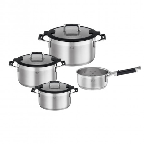 R\u00f6sle R\u00f6sle Topfset 4-tlg. SILENCE PRO schwarz/ silber Набор кастрюль R\u00f6le, 4 шт. ТИШИНА ПРО