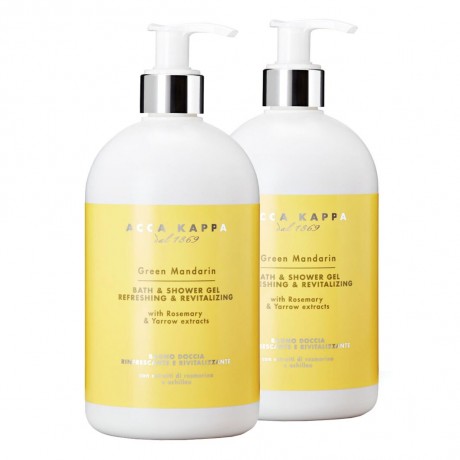 Acca Kappa Green Mandarin Bath & Shower Gel Doppelpack (2er Set)  Двойная упаковка гелей для ванны и душа Green Mandarin (набор из 2 шт.)