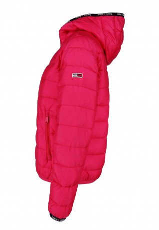 Tommy Hilfiger QUILTED TAPE HOODED Winter jacket neon pink QUILTED TAPE HOODED Куртка зимняя неоновый розовый