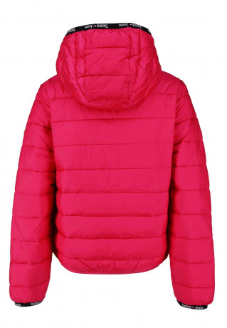 Tommy Hilfiger QUILTED TAPE HOODED Winter jacket neon pink QUILTED TAPE HOODED Куртка зимняя неоновый розовый