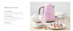 SME SME Wasserkocher SMEG Wasserkocher Edelstahl 1,7 L Fassung, 2400 W, Wasser Kocher, 2400,00 W, 360° Basis, BPA- Frei, elektrischer  Чайник SME Чайник SMEG, нержавеющая сталь, емкость 1,7 л, 2400 Вт, чайник для воды, 2400,00 Вт, основание 360°, без BPA,