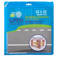 Open Bricks stapelbare Strassenplatte Platte 32x32 Noppen Gerade mit Auffahrt плита дорожная штабелируемая плита 32х32 ручки прямая с подъездом