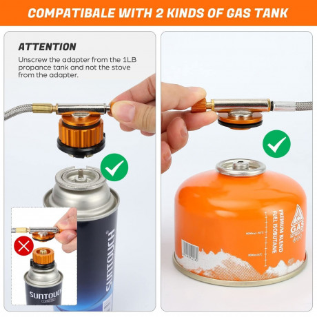 Haiaveng Haiaveng Gaskocher Campingkocher 6800W Gaskocher mit Piezozundung Adapter, Klein Faltbar Camping Gaskocher fur Camping Picknick  Газовая плита Haiaveng, газовая плита для кемпинга, 6800 Вт, с адаптером пьезо-зажигания, небольшая складная газовая 