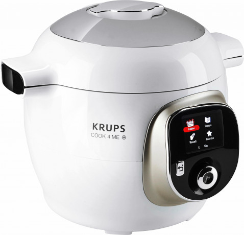 Krups Krups Multikocher CZ7101 Cook4Me +, 1600 W, 6 l Schussel, 6L Kapazitat, digitale Rezepte, Schnellkochtopf, Dampfgaren, Anbraten  Мультиварка Krups CZ7101 Cook4Me+, 1600 Вт, чаша 6 л, емкость 6 л, цифровые рецепты, скороварка, приготовление на пару, 
