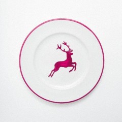 Gmundner Keramik Gmundner Keramik Bordeauxroter Hirsch Dessertteller / Fruhstucksteller Gourmet d: 18 cm / h: 1,8 cm Керамическая десертная тарелка Gmundner из красного оленя бордо / тарелка для завтрака для гурманов г: 18 см / высота: 1,8 см