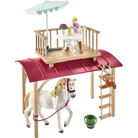 Schleich Schleich Horse Club Bundle: 42593 Wohnwagen fur geheime Club-Treffen + 42370 Mobile Tierarztin mit Hannoveraner Fohlen Комплект Schleich Horse Club: 42593 каравана для секретных встреч клуба + 42370 мобильный ветеринар с ганноверским жеребенком