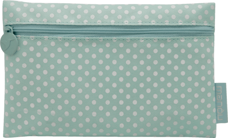 Soapland Schminktasche Женская косметичка, mint mit weissen Punkten, 1 шт.
