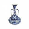 Набор винтажный Delft: ваза в форме амфоры и тарелка, фарфор, 22,5 x 10 см, 18,5 x 2 см, Нидерланды, 1960-70гг.