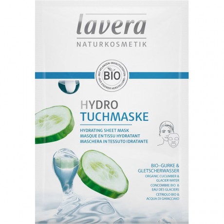 lavera Bio-Gurke & Gletscherwasser Hydro Tuchmaske  Гидротканевая маска из органического огурца и ледниковой воды