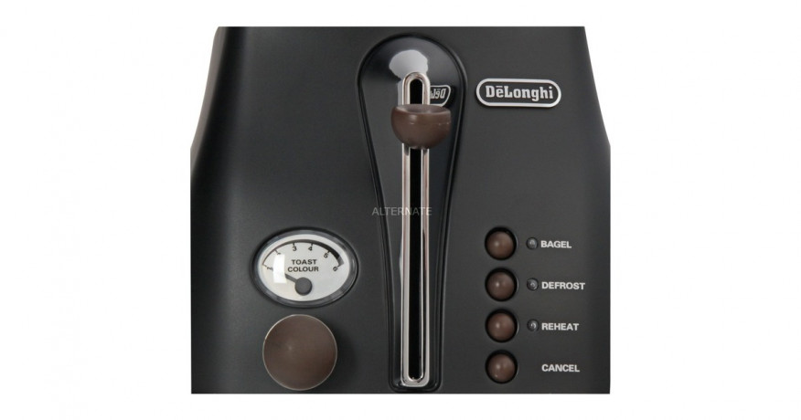 DeLonghi DeLonghi Toaster Icona Vintage CTOV 2103.BK schwarz (matt), 900 Watt, fur 2 Scheiben Toast  schwarz (matt) Тостер DeLonghi Icona Vintage CTOV 2103.BK черный (матовый), 900 Вт, на 2 ломтика тостов